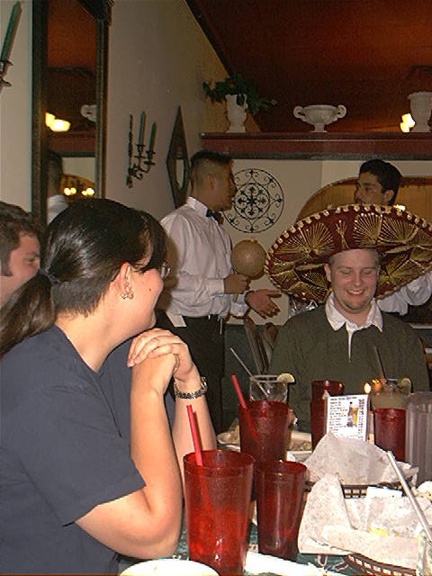 I don't think he likes wearing the hat either.